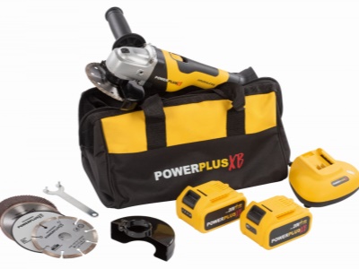 POWXB20030 - Aku úhlová bruska 115mm 20V 2bat 4,0Ah  plus  8ks přísl