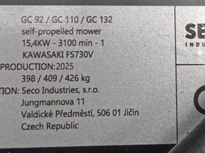 Travní traktor SECO Goliath 4x4 - SEČENÍ 110 cm