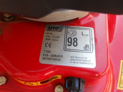 MTD T/245 jednoúčelový benzínový kultivátor - rotavátor - plečka