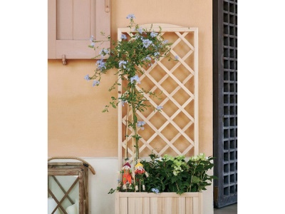 VERDEMAX dřev.truhlík se stěnou 8109