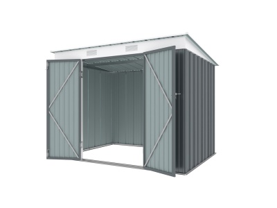 Riwall PRO RMSP 6x8 Anthracite - zahradní domek kovový 2,4 x 1,8 m s pultovou střechou antracit