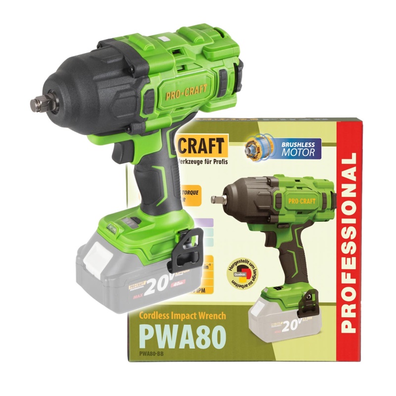 Aku rázový utahovák Procraft PWA80 (bez baterie a nabíječky)