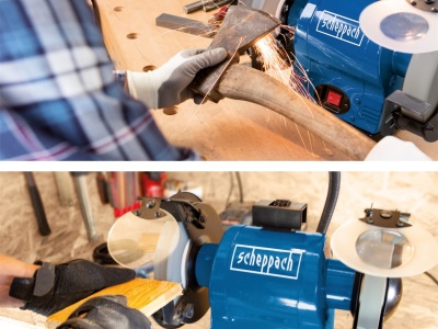 Scheppach BG 200 - dvoukotoučová bruska s indukčním motorem