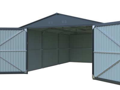 Riwall PRO RMCG 20x13 Anthracite - kovová garáž 3,8 x 6 m se sedlovou střechou Antracit