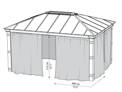 Palram - Canopia Závěsy pro Dallas 14x16