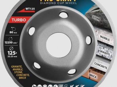 Diamantový brusný kotouč (hrncový) Procraft WT125 Turbo