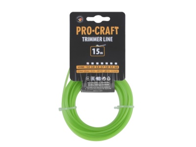 Struna žací  (1.4mm) (15m) čtverec PROCRAFT KV-1.4/15
