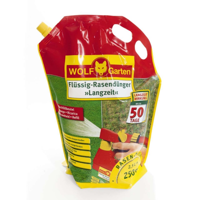 LM 250 R TEKUTÉ HNOJIVO (+ ŽELEZO), PREVENCIA PROTI MECHU, NÁPLŇ 2,5 L NA 250 m²