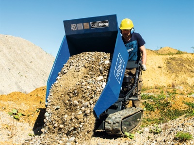 Scheppach DP 5000 - pásový přepravník 500 kg s hydraulickým sklápěním korby