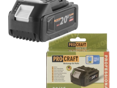 Baterie akumulátorová 20V Li-ion, 4000mAh USB Type C Procraft 20/4C