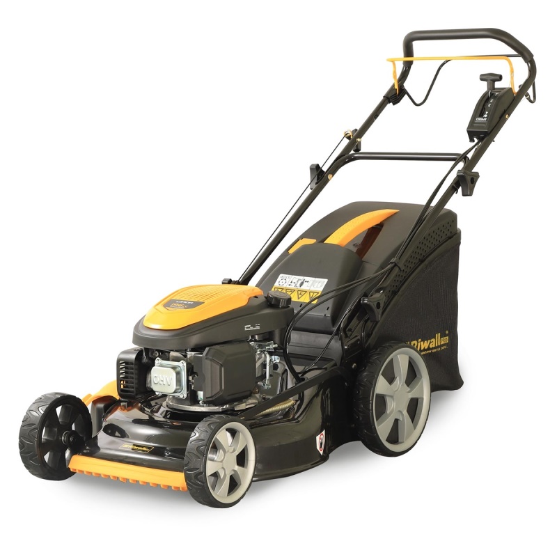 Riwall PRO RPM 5155 V PRO - multifunkční travní sekačka 4 v 1 s benzinovým motorem a variabilním pojezdem