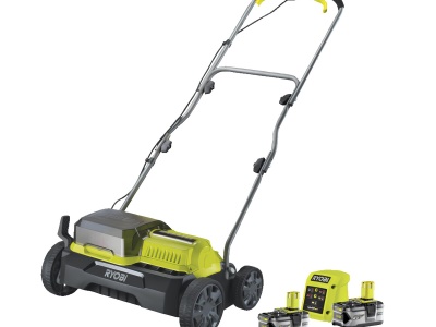 RYOBI RY18SFX35A-240 - aku 18 V travní provzdušňovač + 2x 4,0 Ah akumulátor + nabíječka ONE+