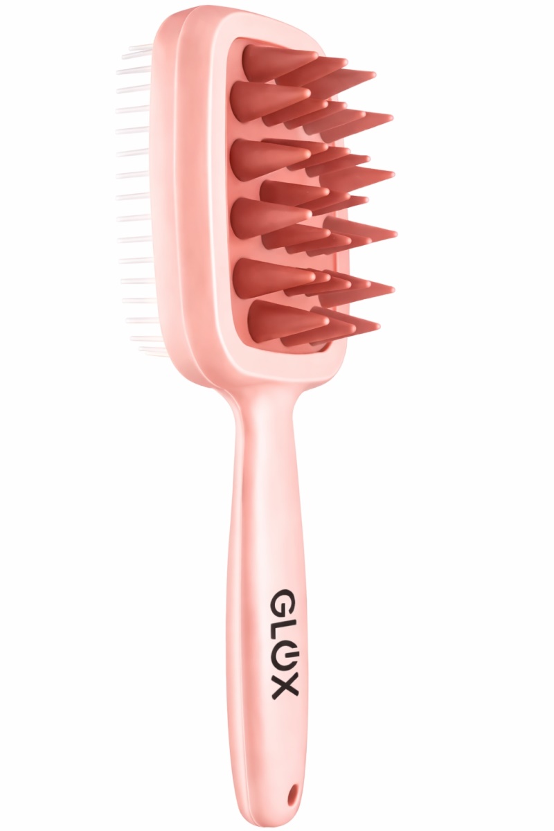 MKP - Masážní kartáč na hlavu růžový