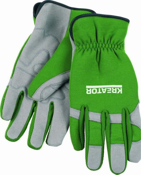 KRTG005XL - G Koženkové rukavice zelené vel. XL (zahradnické)