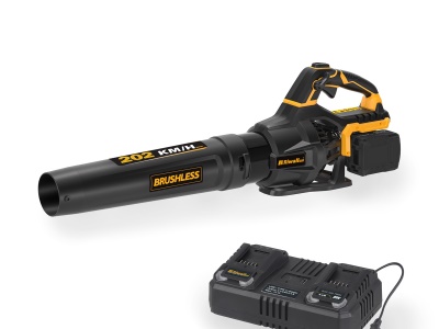Riwall PRO RABL 3220i SET - aku foukač 2 x 20 V + 2x 4 Ah baterie + duální rychlonabíječka 4,5 A