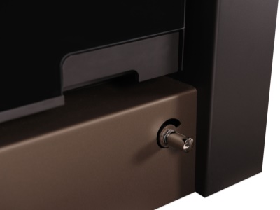 HS Flamingo LEND 11/5 hnědá ER - teplovodní krbová kamna s 5 kW výměníkem a el. regulací