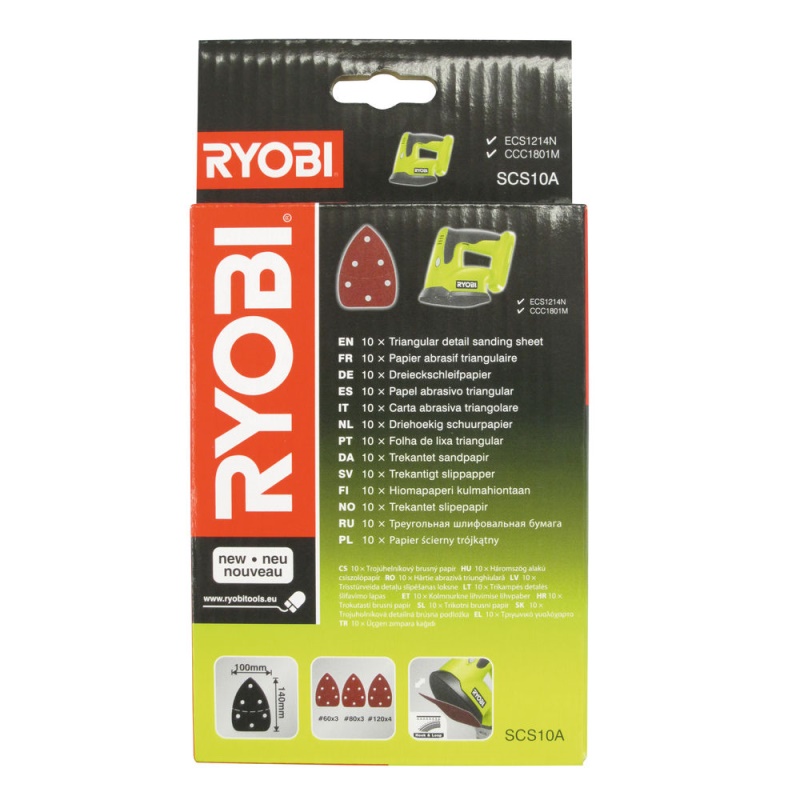 Ryobi SCS 10 A1 - sada brusných papírů pro R18PS-0