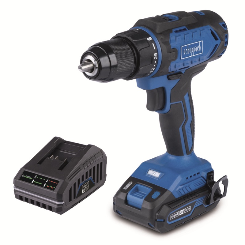 Scheppach C-DD45-X-SET S - 20 V IXES aku vrtací šroubovák + 2Ah baterie + nabíječka 2,4 A