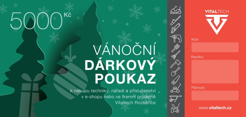 Dárkový poukaz Vitaltech 5 000 Kč