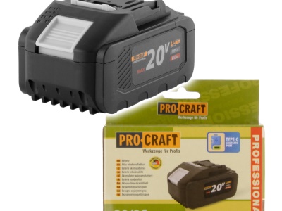 Baterie akumulátorová 20V Li-ion, 8000mAh USB Type C Procraft 20/8C