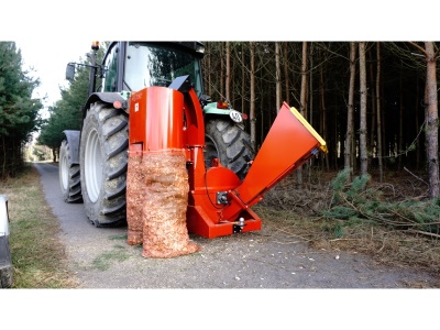 Dvojitý pytlovač pro diskové štěpkovače na rašlové pytle