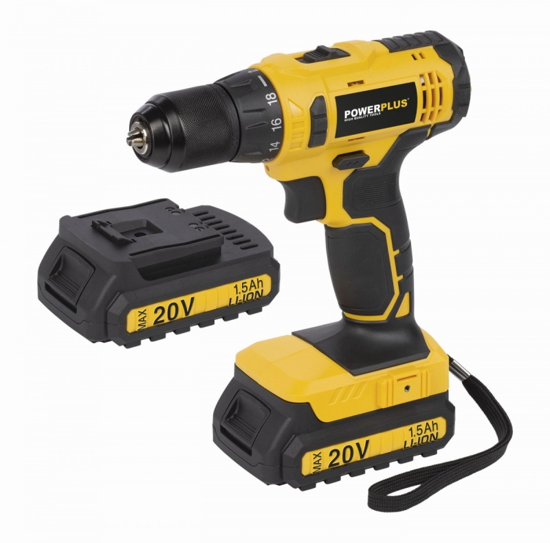 POWX00435 - Aku šroubovák / vrtačka 20V LI-ION 2BAT