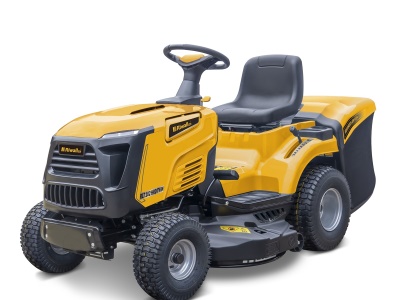 Riwall PRO RLT 102 HRD TWIN - dvouválcový travní traktor 102 cm se zadním výhozem a hydrostatickou převodovkou