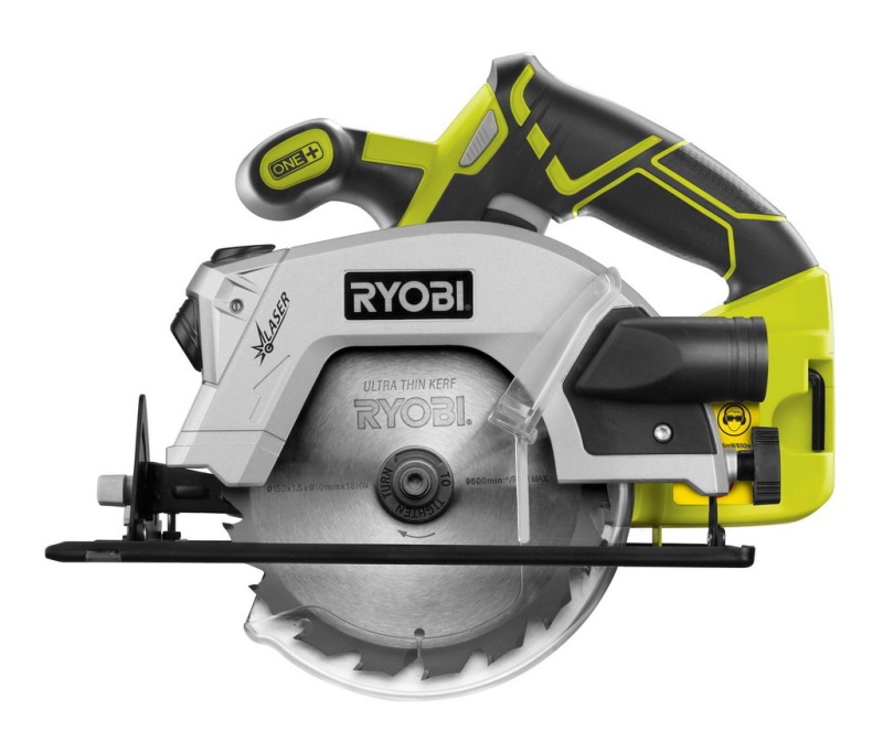 Ryobi RWSL1801M - aku ruční okružní pila s laserem ONE+ (bez baterie a nabíječky)