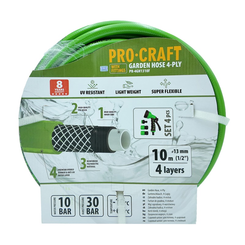 Zelená zahradní hadicí Procraft PR-4GH1310F
