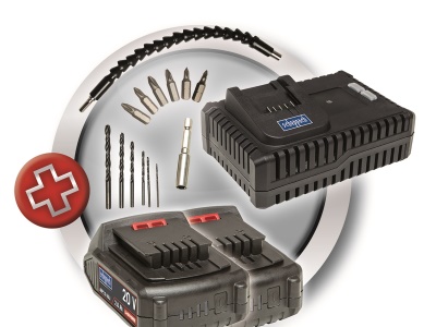 Scheppach CSD40-20Li - aku 20V vrtací šroubovák + 2x baterie 2 Ah + nabíječka + kufr