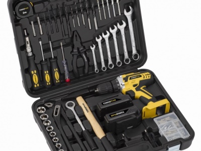 POWX00825 - Aku šroubovák / vrtačka 20V LI-ION  plus  133ks příslušenství