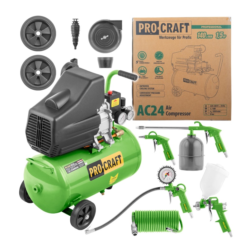 Kompresor Procraft AC24 + sada příslušenství