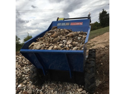 Scheppach DP 3000 - kolový přepravník 4x4 s nosností 300 kg a mechanickým sklápěním korby