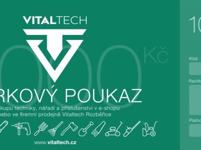 Dárkový poukaz Vitaltech 1 000 Kč