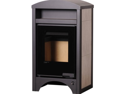 HS Flamingo BARMA 11/5 Bělený Dub - teplovodní krbová kamna s 5 kW výměníkem