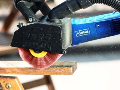 Scheppach MRS 1300 - kartáčová / renovační bruska + nylonový a smirkový kartáč K80