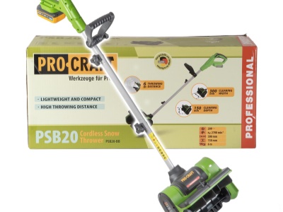 Aku sněhová fréza Procraft PSB20bb (bez baterie a nabíječky)