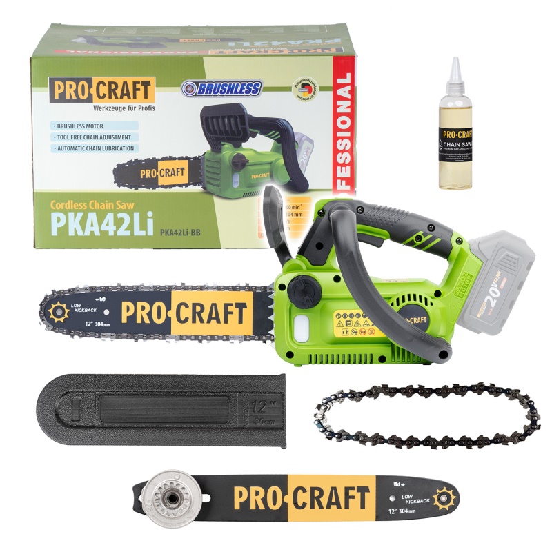 AKU řetězová pila Procraft PKA42Li (bez baterie a nabíječky)