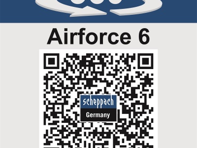 Scheppach Air Force 6 - hybridní kompresor (20 V IXES aku, 12 V, 230 V)