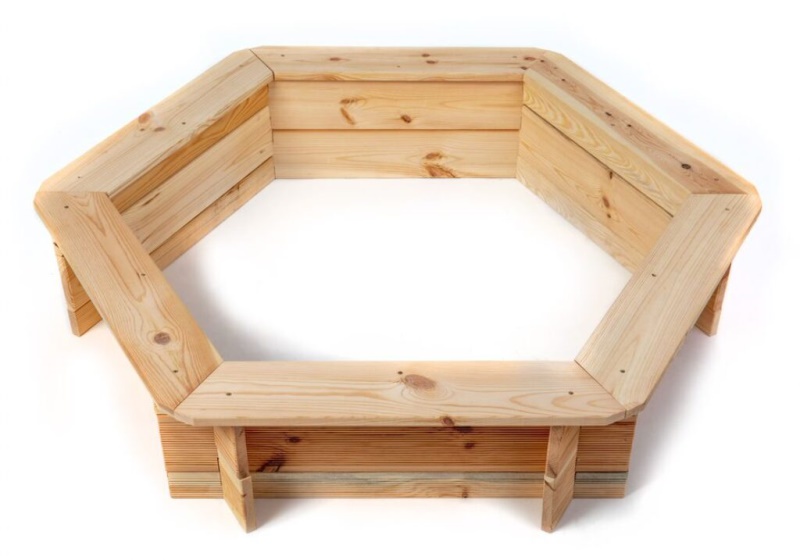 Pískoviště dřevěné šestihranné