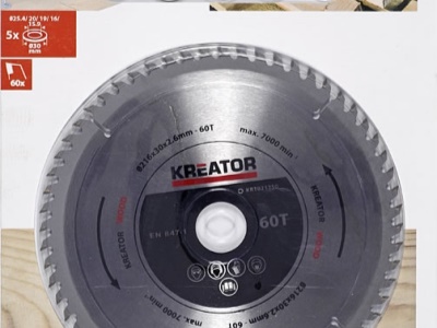 KRT021250 - Pilový kotouč na dřevo 216 mm, 60 Z