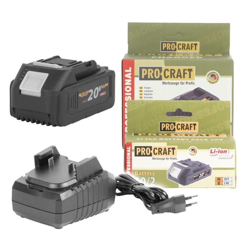 Sada aku baterie Procraft 20/4 + nabíječka Procraft 20/1