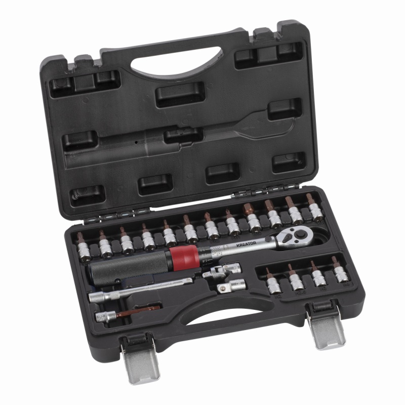 KRTH31001 - Momentový klíč SET 21 ks 1/4" 2-20NM