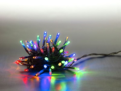 Řetěz světelný 100 LED 5 m - barevná - transparent kabel - 8 funkcí