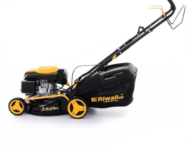 Riwall PRO RPM 4235 - Multifunkční travní sekačka 3 v 1 s benzinovým motorem a pojezdem