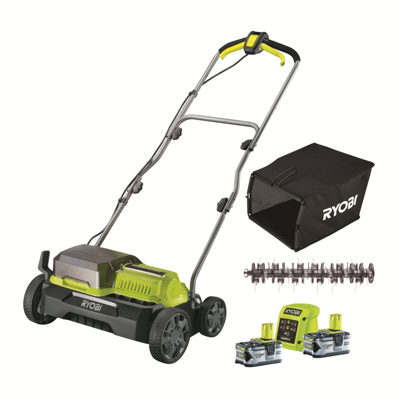 RYOBI RY18SFX35A-240 - aku 18 V travní provzdušňovač + 2x 4,0 Ah akumulátor + nabíječka ONE+