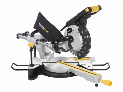 POWX07560S - Pokosová pila s potahem a oboustranným náklonem 1 500W / 210mm