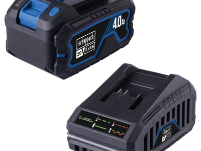 Scheppach SBSK4.0 - 20 V IXES set nabíječky 2,4 A a lithium-iontové baterie 4 Ah
