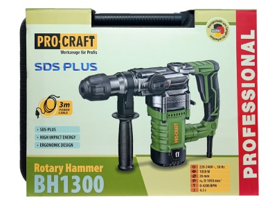 Kombinované vrtací a sekací kladivo Procraft BH1300, SDS Plus