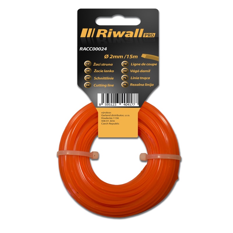 Riwall PRO Žací struna 2mm / 15m ( čtvercový průřez )